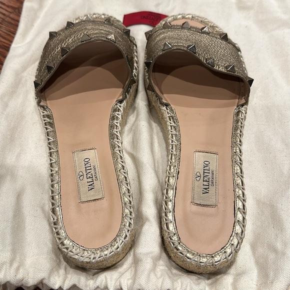 Valentino Rockstud Espadrilles Slides - Picture 2 of 4